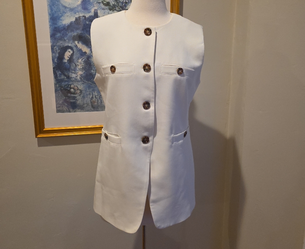Joie White Sleeveless Vest